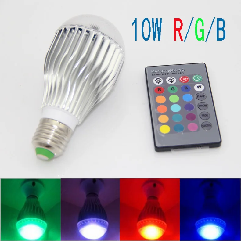 Лидер продаж волшебная светодиодная RGB лампа E27 10 Вт с ИК пультом ДУ|light e27|e27 led bulb