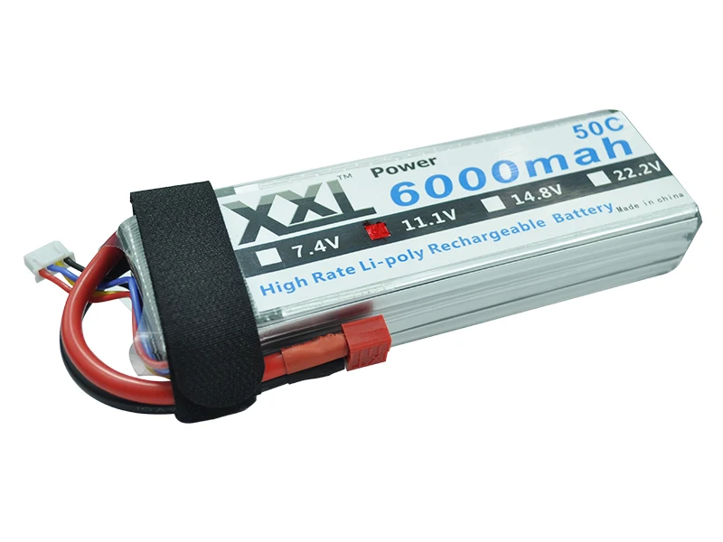 2pcs/lot XXL New 6000mAh 11.1V 3s 50C RC Rechargeable Li-Poly Battery for Helic