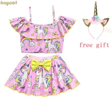 

Toddler Infant Kids Baby Girl Cartoon Unicorn Swimsuit Swimwear for Girls Summer Benchwear Unicornio Dress Bathing Suit Costume