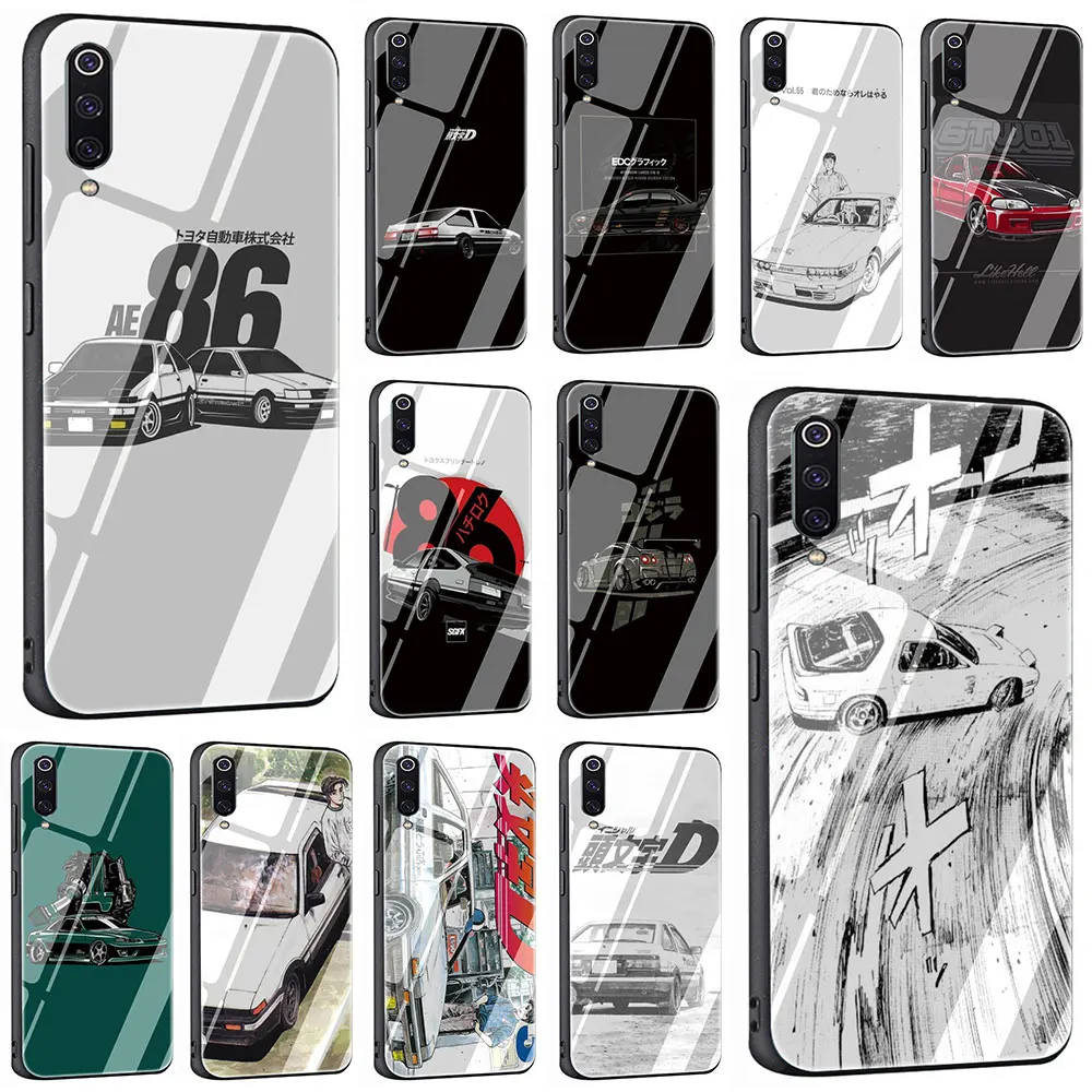 

INITIAL D AE86 Tempered Glass Phone Cover Case For Xiaomi Mi 8 9 Redmi 4X 6A Note 5 6 7 Pro Pocophone F1