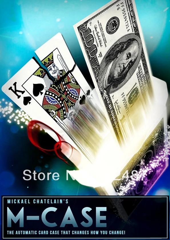

2014 new M-Case DVD and Gimmick by Mickael Chatelain / close-up CARD magic trick produsts / bicycle card case / free shipping
