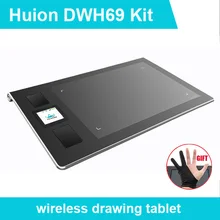 Новый Huion DWH69 Подлинная Беспроводной Графический Планшет Чертежной Таблетки Профессиональный Подпись Таблетки Дети Живопись Pen Tablet Black