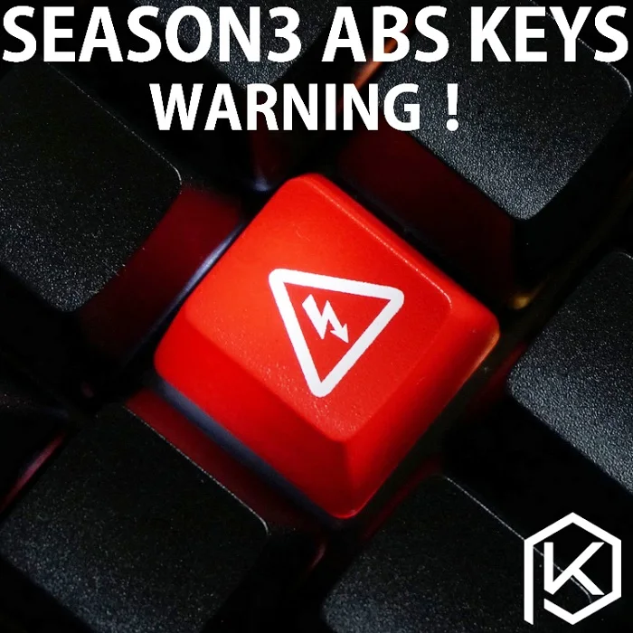 Новинка блеск через Keycaps ABS травленый, светильник, блестящий черный красный пользовательская Механическая Подсветка клавиатуры oem профиль - Цвет: Red Warning x1