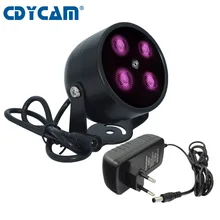 CDYCAM 4 массива ИК светодиодный осветительный Светильник ИК инфракрасный металлический водонепроницаемый заполняющий светильник для камеры видеонаблюдения ночного видения 12v2a