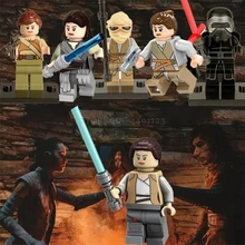 Игрушки блочные Звездные войны персонаж фильма Рей кьло бен соло люки Скайуокер клон воин джедай Йода Финн BB8 R2D2 блок игрушки Наборы «Звездные войны»