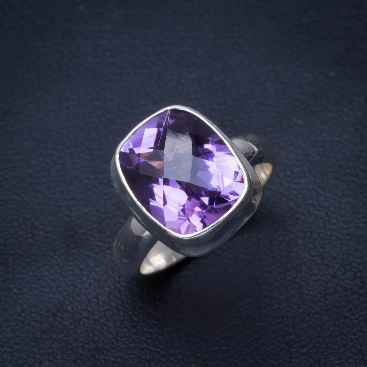 

Natural Amethyst Handmade Unique 925 Sterling Silver Ring 6.25 B1445