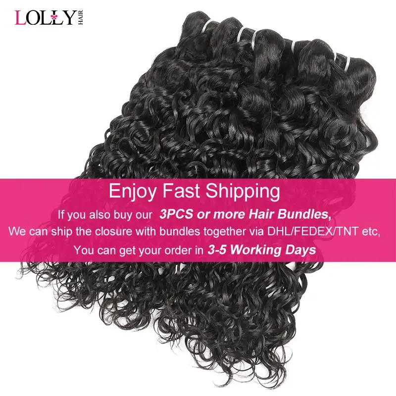  Lolly Indian Water Wave Frontal Baby Hair Non Remy Pre Plucked Human Hair Frontal Natural Color Ear