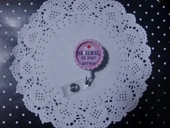 

OB Nurse Retractable ID Badge Reel Card Hook Lanyard 5pcs/lot