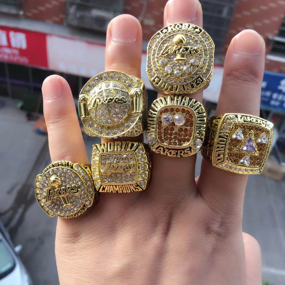 6pcs Set 2000 2001 2002 2009 2010 2016 Los Angeles Lakers Basketball Championship Rings High Quality Interior Engraving Basketball Championship Rings Championship Ringslos Angeles Lakers Aliexpress