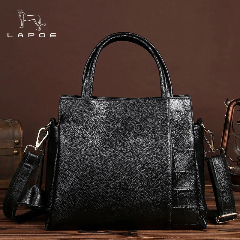 

Genuine Leather Handbags Big Women Bag High Quality Casual Female Bags Trunk Tote Famous Brand Shoulder Bag Ladies Large Bolsos