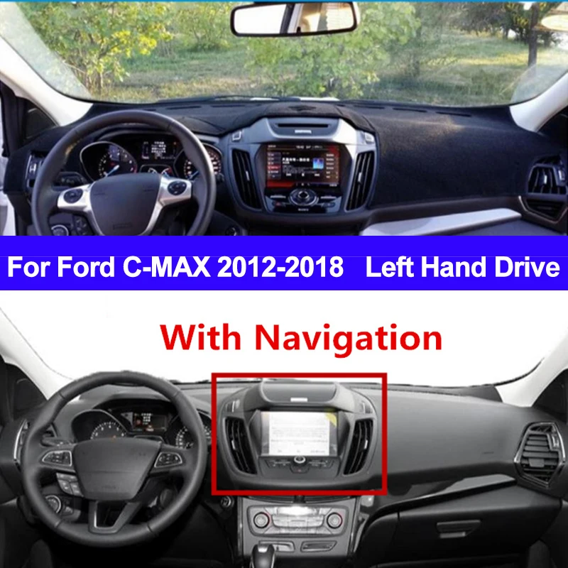 Чехол для приборной панели автомобиля коврик Ford CMAX 2012 2013 2014 2015 2016 2017 2018 защиты от