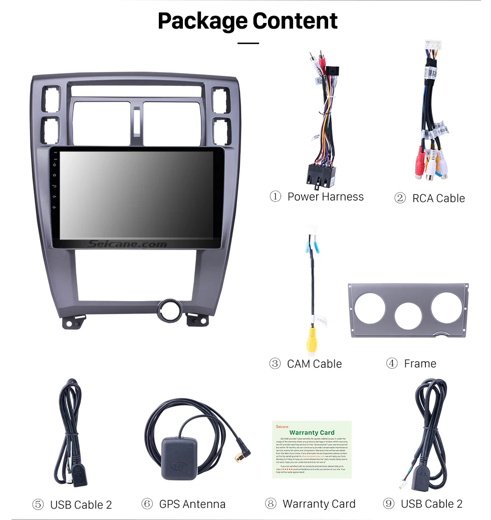 Seicane 10," Android 8,1 автомобильный Радио gps навигация мультимедийный плеер головное устройство для hyundai Tucson Левостороннее Вождение 2006-2013