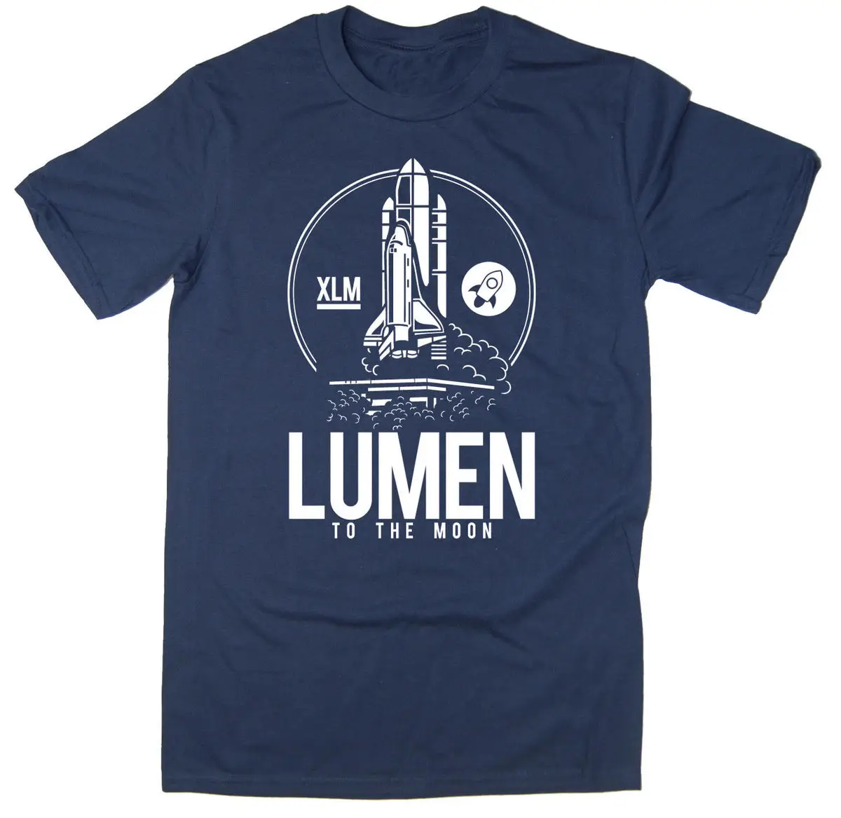 2019 горячая распродажа Бесплатная доставка люмен к Луне Футболка BTC XLM Stellar Lumen