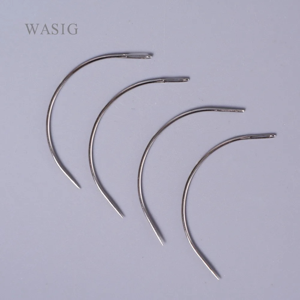 12pcs C style hair weave 6 cm needle for Brazilian Hair Weft Extension Weaving Type Curved Thread Sewing Salon styling tools