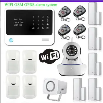 

Golden security G90B plus two way intercom APP control gsm wifi alarm burglar alarm system work with IP cam / wire siren