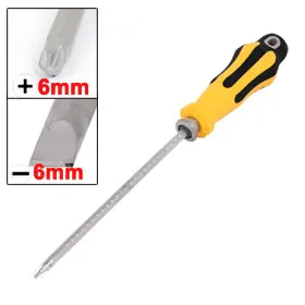 Uxcell Hot Sale 1 pcs 6mm Magnetic Tip Reversible Slotted Phillips Two Way Screwdrivers