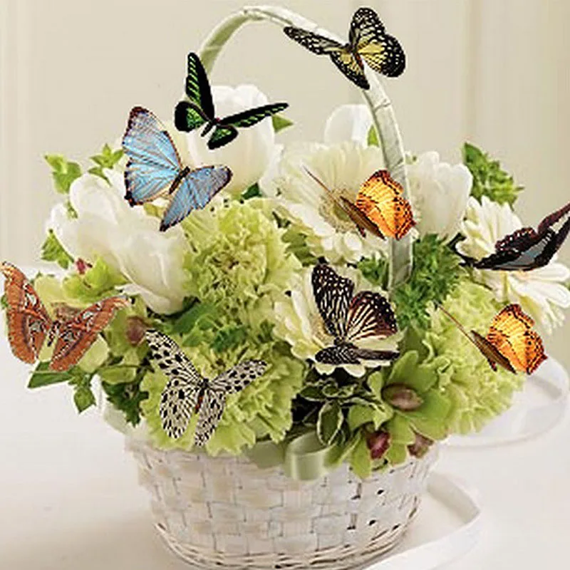 5D diy картина, вышитая бисером комплект вышивки ромба бабочка цветок корзина Декор для дома подарок