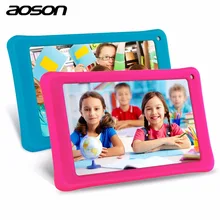 Best Gifts for Children 7 inch Android Kids Tablet PC AOSON M751S-BS BabyPad Game 512MB/8GB Dual Cameras WIFI with Silicone Case