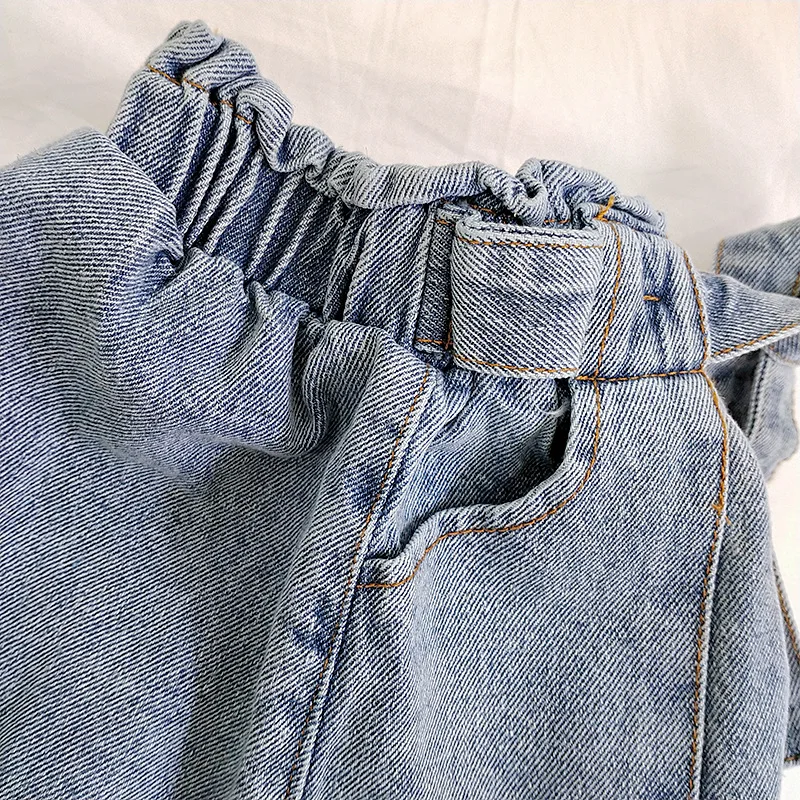 Baby Girls Jeans Skirt 2019 New Summer Spring Denim Blue A-line Bowknot High Waist Skirt Toddler Clothes Fashion Kids Skirts