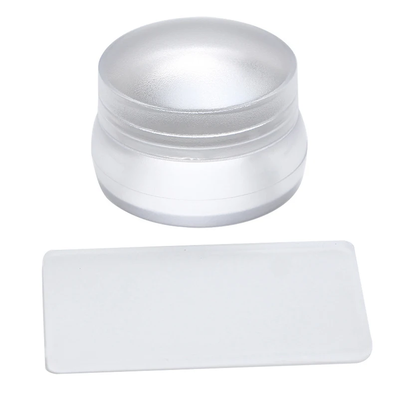 

1 Set Scrub Clear Nail Art Seal Printing Big Stamper Stamping Transfer + Scraper Kit DIY Tools