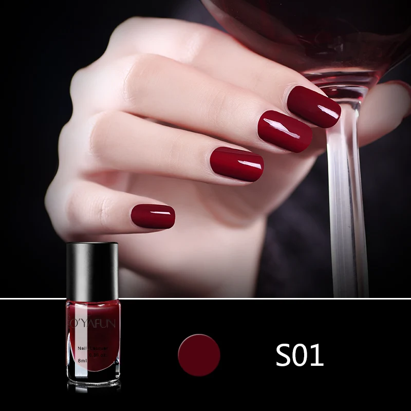 Oyafun 41 Pure Colors Peel Off Nail Polish Lacquer Art Decoration