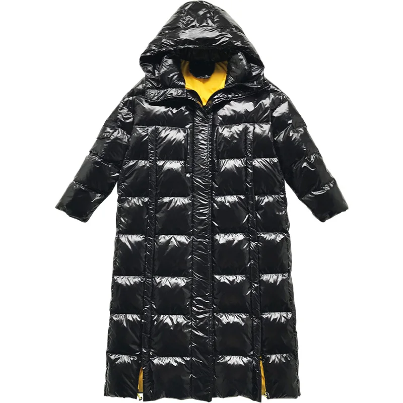 Зимнее теплое однотонное женское хлопковое пальто с капюшоном, новинка года, большой размер, модная Высококачественная Свободная Женская пуховая хлопковая куртка NUW361