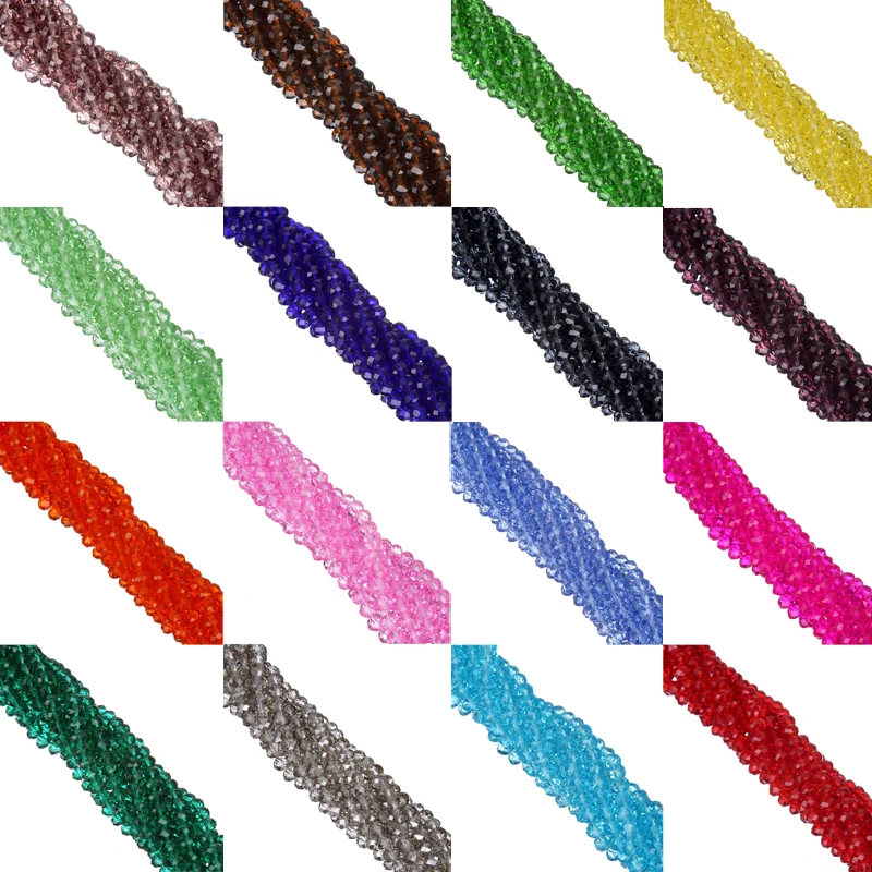 

LNRRABC New!! 8MM 70pcs/lot Clear/Transparent Cut Faceted Glass Rondelle Stand Beads Strings Red/Purple/Pink/Blue