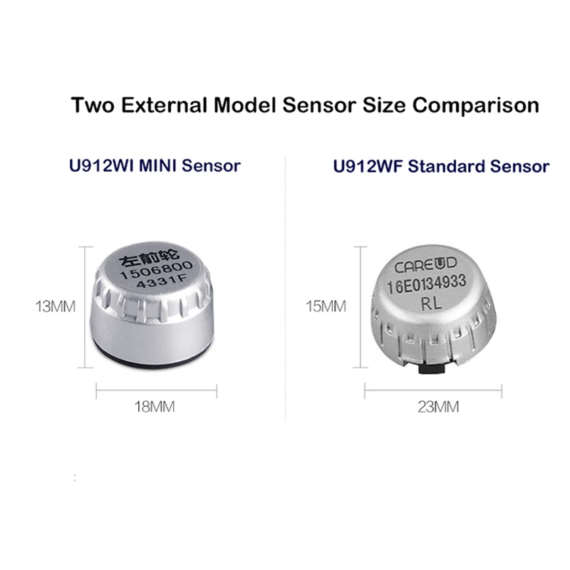 CAREUD TPMS U912 для Тойота шин монитор давления 4 мини стандартный внешний датчик s Автомобильная электроника датчик давления в шинах Система