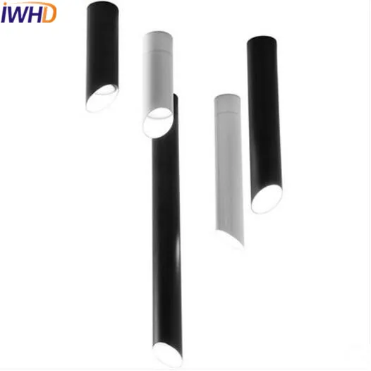 

IWHD Nordic Modern LED Ceiling Lights Iron Creative Black White Ceiling Lamp Simple Fixtures Home Lighting Luminaire Lamparas