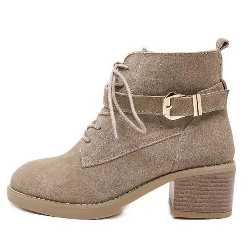 Neige Cheville Bottes khaki De Casual Femmes Chaussures Plus Martin Botas Talons Hauts Black Hiver Taille Chaud Imperméables 39 4FCznwx