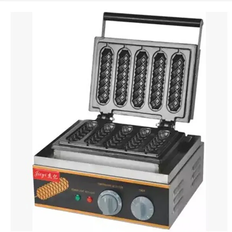 

110V 220V 1500W Commercial Electric Lolly Waffle Maker Sausage Muffin Waffle Maker Machine Ice Cream Skin Macker