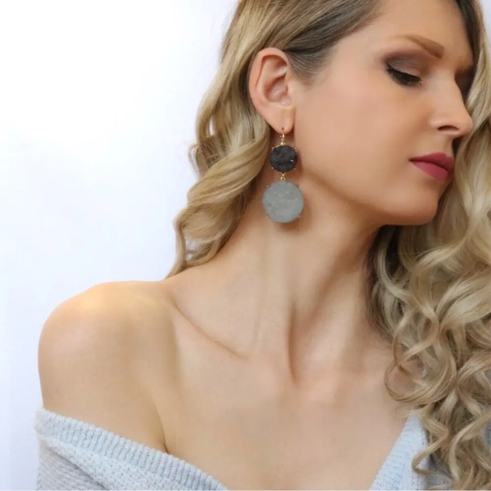 

Drop Earrings for Women Cute Minty Hanging Saturated Color Stone Earings Fashion Jewelry Gift for Girl ER51107