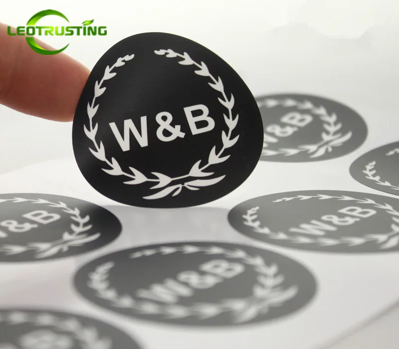 Leotrusting 1000 шт. белые виниловые клейкие стикеры на заказ матовый принт для