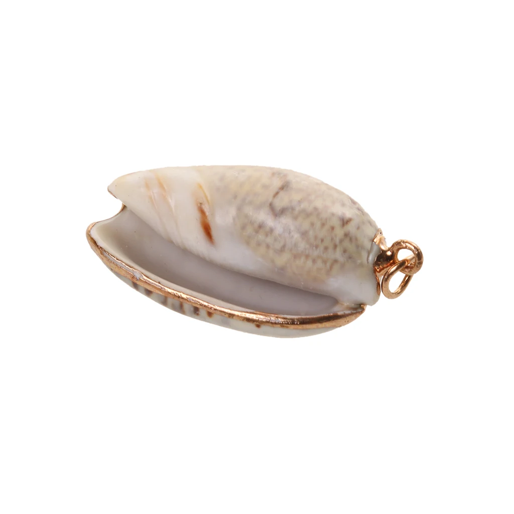 Gilding Gold Natural Conch Shell Beads Pendants for Jewelry Making DIY