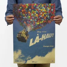 Мультяшная оберточная бумага в винтажном стиле постер из фильма карта домашнее художественное оформление стен ретро-плакаты и принты