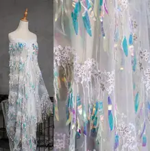 2style Fish scale sequins laser gradient color lace textiles Mesh fabric dress diy laser wedding gauze party tweed fabric A435 2style wave pleated small texture stereo textiles cotton fabric dress sequins diy laser wedding gauze party tweed fabric a424