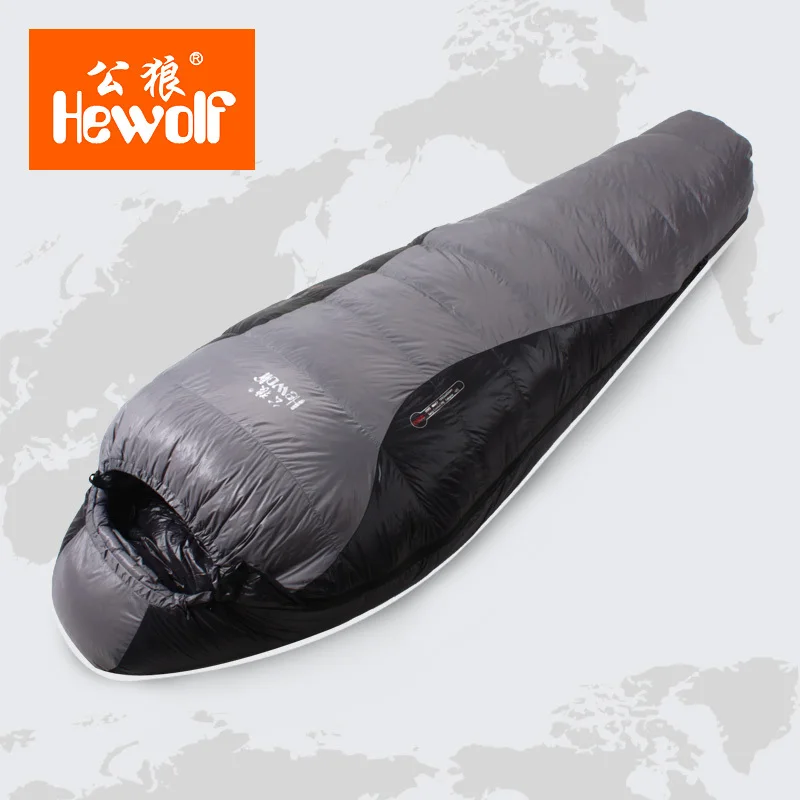 

Hewolf Outdoor Winter Polar Sleeping Bag 800g Filling Camping Hunting Primaloft Goose Duck Quilt Sleeping Bag Ultralight Moutain