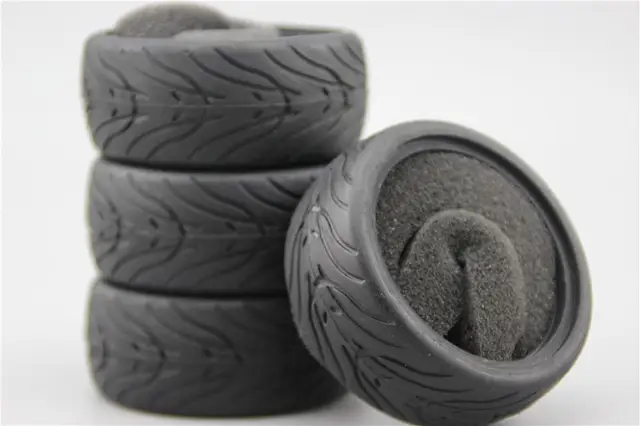 4pcs RC Model Car 1/10 Scale Soft Rubber Tires Tyre fits for 1:10 Touring Car 1/10 Tire
