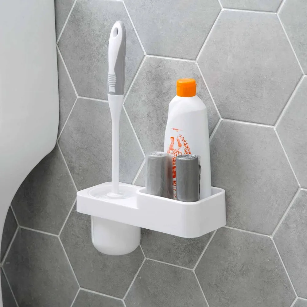 Настенный держатель для туалетной щетки OTHERHOUSE набор для ванной комнаты пластиковая подвесная полочка средства для чистки туалетов