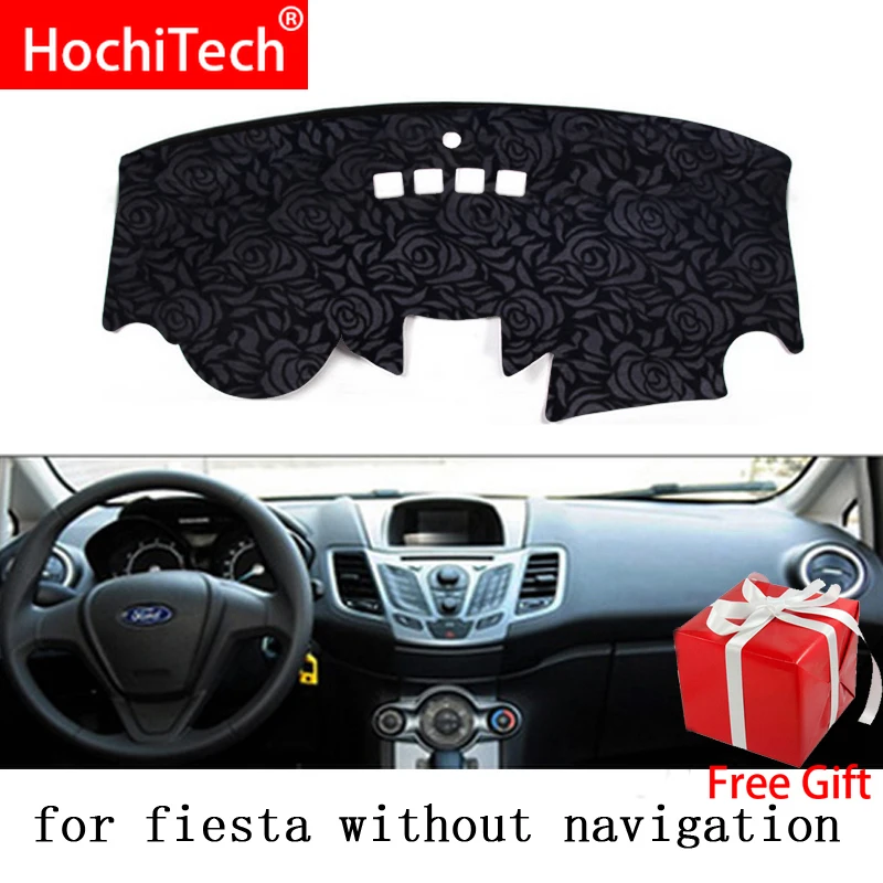

Rose Pattern Non-slip Dashmat Dash Mat Dashboard Cover Pad Cover Carpet Car Sticker for Ford fiesta 2004 2005-2014 Car Styling