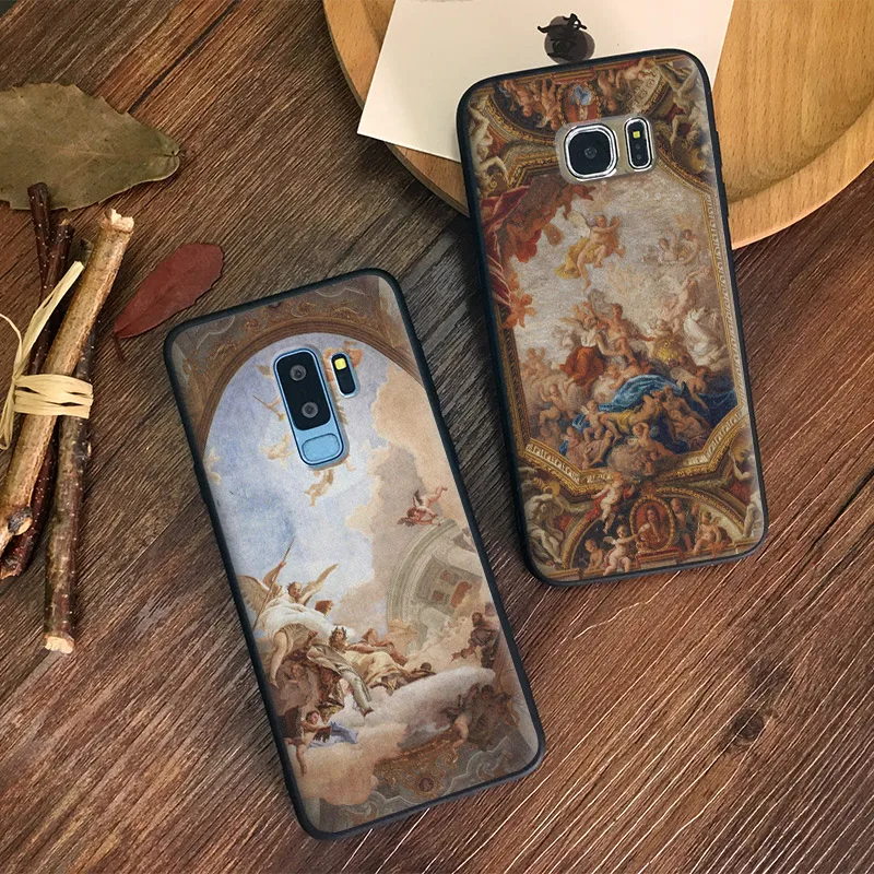 

Giovanni Battista Tiepolo Mural art coque Soft Silicone Phone Case Shell Cover For Samsung S7 Edge S8 S9 Plus Note 8 9