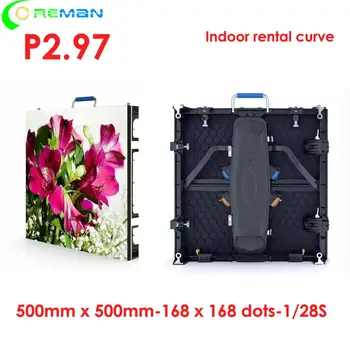 

Aliexpress big discount curve led display screen p1.9 p2.9 p3.9 500 x 500 led curve panel