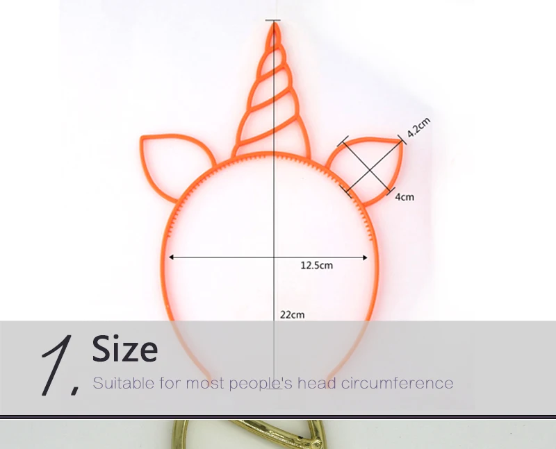 12 шт./лот,, блестящий ободок для волос в виде единорога, повязка на голову, Яркий пластиковый ободок с ушками для женщин/девушек, вечерние украшения для волос, головные уборы
