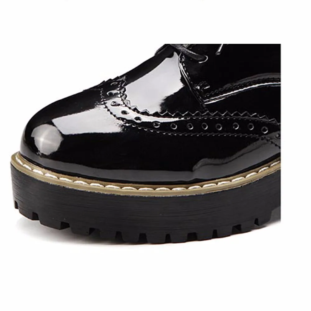 Us10 Med Petit Caoutchouc Femmes Taille Grand 31 Casual Noir Femme Britannique Feminino Rond Sapato Chaussures Black Bout Talons Dames Pompe 44 Guvoosm gRqASxwcOO