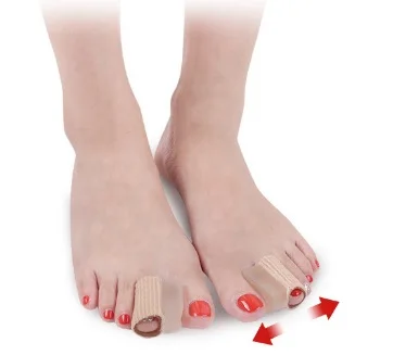 

4 Piece Fabric Toe Separators - Bunion Relief Toe Spacer Set - 2 Pair Fabrigrip Toe Protectors - For Men & Women