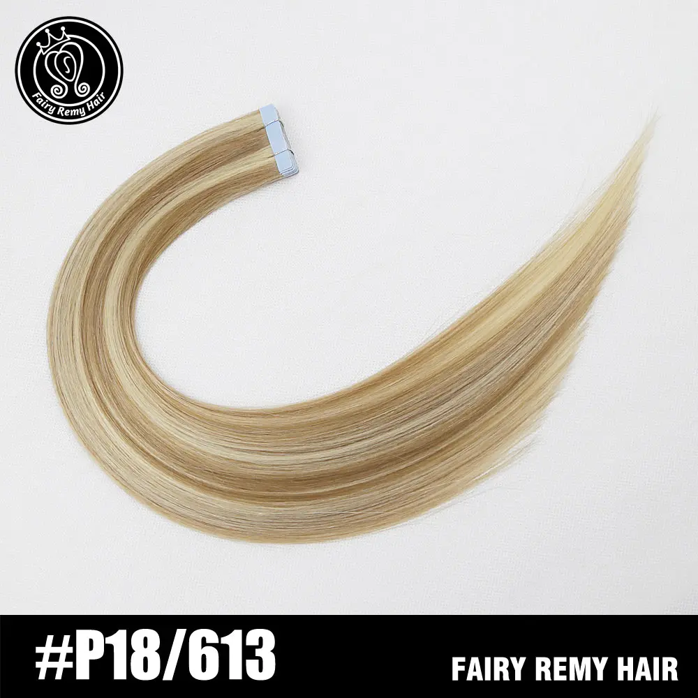 Сказочные волосы remy 2,0 г/шт. 16 дюймов настоящие волосы Remy прямые из искусственной кожи уток человеческие шарики клея для наращивания волос на наращивание волос Бесшовные ленты ins - Цвет: P18/613 #