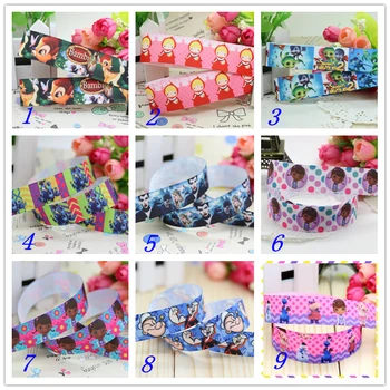 

7/8'' Free shipping doc bambi Popeye printed grosgrain ribbon hairbow headwear party decoration diy wholesale OEM 22mm S333