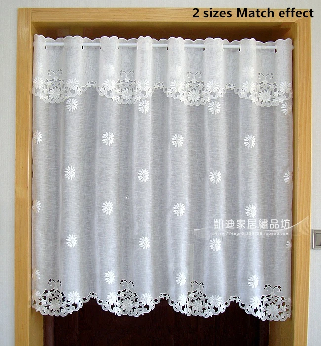 Curtains Ideas curtains for kitchen door window : Hot sale Half curtain Embroidered Window Valance Coffee Partition ...
