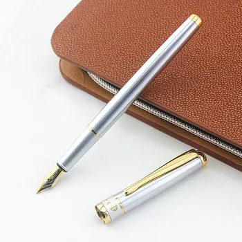 

Easy handle Fountain ink pen Stainless steel metal fountain pens Crocodile 216 Stationery Office school supplies canetas