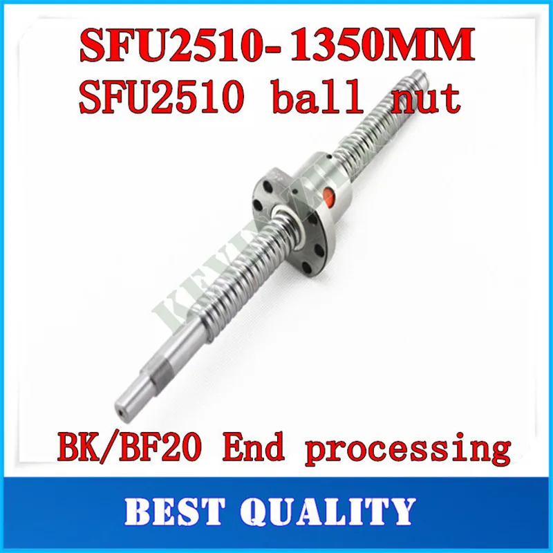 Шариковый винт C7 25 мм 2510 свернутый шариковый SFU2510 1350 BK20 BF20 Концевая обработка одна